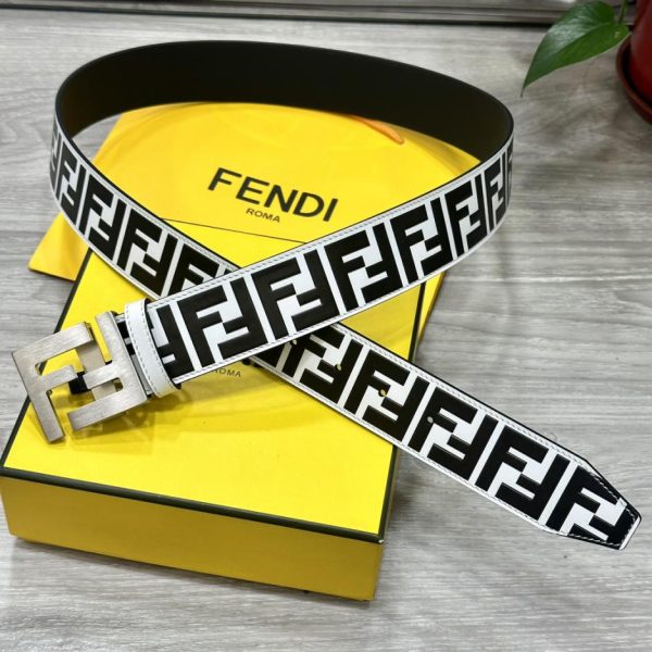 designer,replica,clothing,fake,1:1,lv,luxury,high quality FENDI 38MM wide belt with logo shape