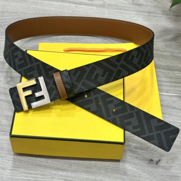 designer,replica,clothing,fake,1:1,lv,luxury,high quality FENDI 4.0CM wide double loop reversible belt