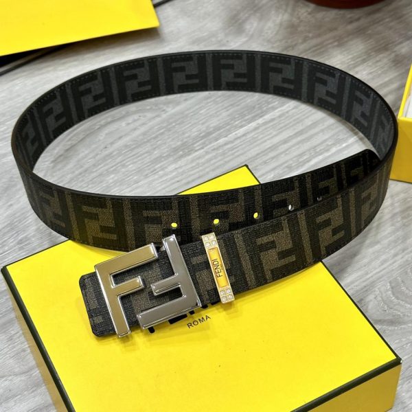 designer,replica,clothing,fake,1:1,lv,luxury,high quality FENDI 4.0CM wide double loop reversible belt