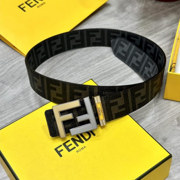 designer,replica,clothing,fake,1:1,lv,luxury,high quality FENDI 4.0CM wide double loop reversible belt