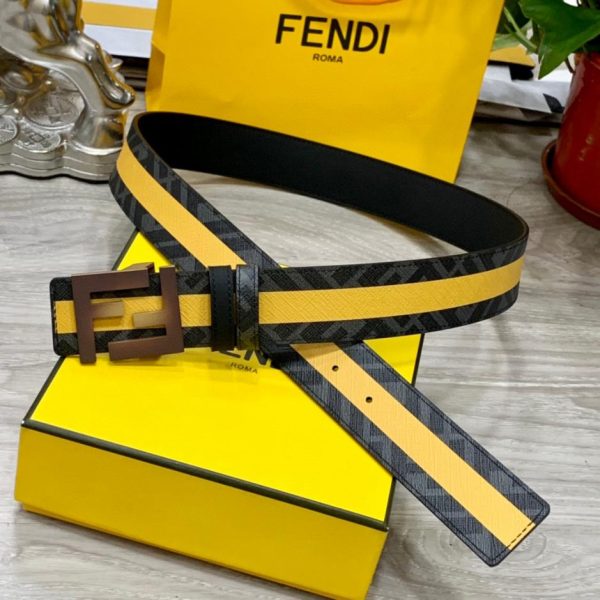 designer,replica,clothing,fake,1:1,lv,luxury,high quality FENDI 4.0CM wide double loop reversible belt