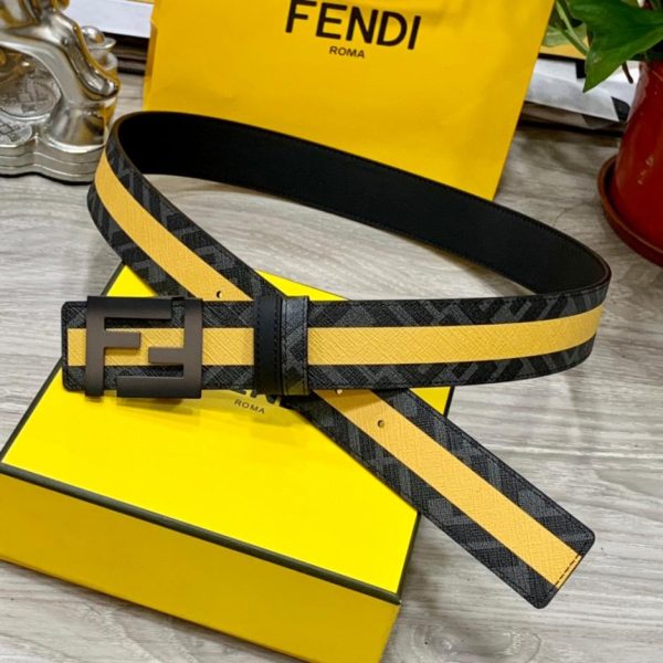 designer,replica,clothing,fake,1:1,lv,luxury,high quality FENDI 4.0CM wide double loop reversible belt