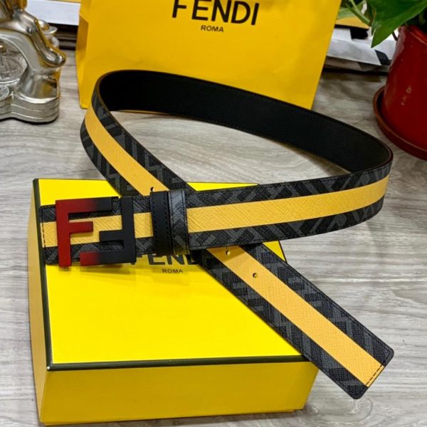designer,replica,clothing,fake,1:1,lv,luxury,high quality FENDI 4.0CM wide double loop reversible belt