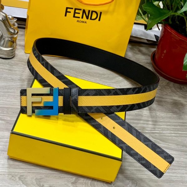 designer,replica,clothing,fake,1:1,lv,luxury,high quality FENDI 4.0CM wide double loop reversible belt