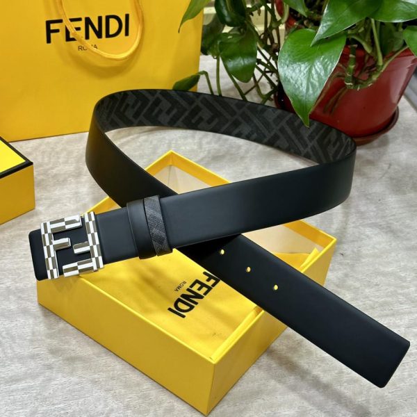 designer,replica,clothing,fake,1:1,lv,luxury,high quality FENDI 4.0CM wide double loop reversible belt