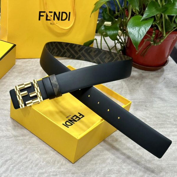 designer,replica,clothing,fake,1:1,lv,luxury,high quality FENDI 4.0CM wide double loop reversible belt