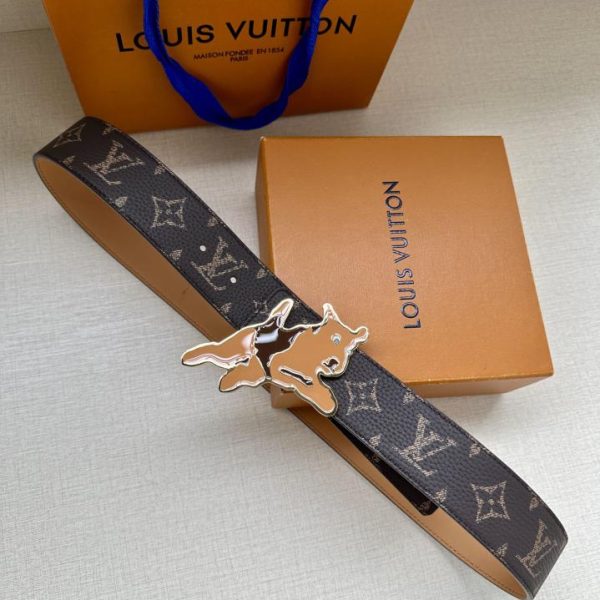 designer,replica,clothing,fake,1:1,lv,luxury,high quality LOUIS VUITTON Initiales double-sided belt