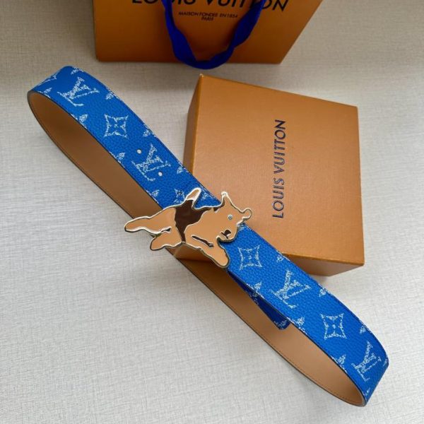 designer,replica,clothing,fake,1:1,lv,luxury,high quality LOUIS VUITTON Initiales double-sided belt