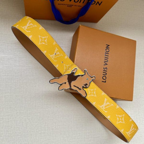 designer,replica,clothing,fake,1:1,lv,luxury,high quality LOUIS VUITTON Initiales double-sided belt