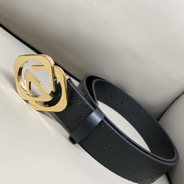designer,replica,clothing,fake,1:1,lv,luxury,high quality Gucci ribbed buckle 4.0 width