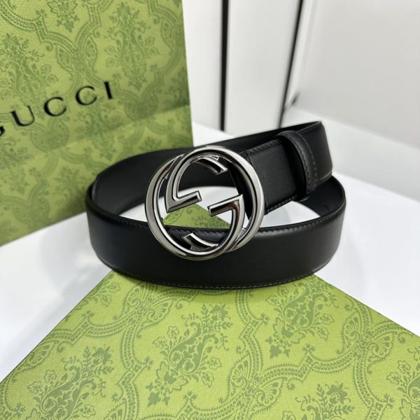designer,replica,clothing,fake,1:1,lv,luxury,high quality Gucci width 4.0cm interlocking double G