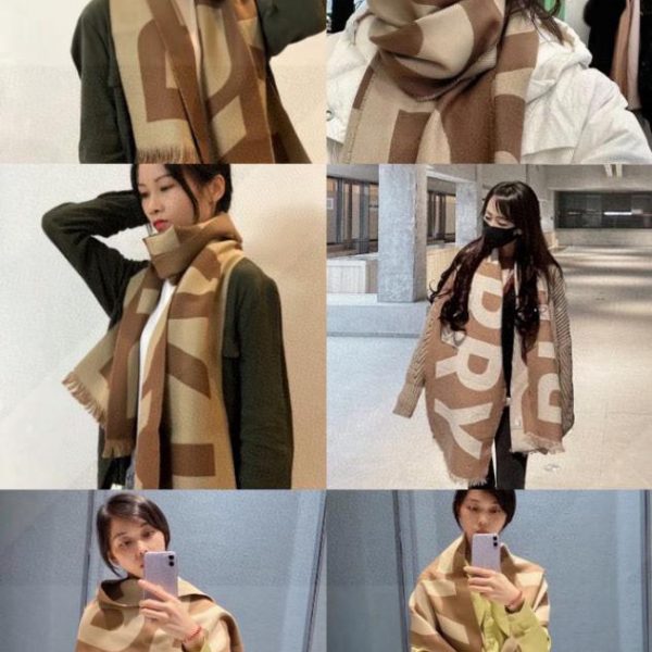 designer,replica,clothing,fake,1:1,lv,luxury,high quality Burberry large letter double sided long scarf