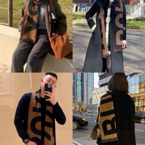 designer,replica,clothing,fake,1:1,lv,luxury,high quality Burberry large letter double sided long scarf