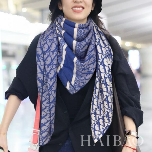 designer,replica,clothing,fake,1:1,lv,luxury,high quality Dior double-sided tonal cashmere square scarf