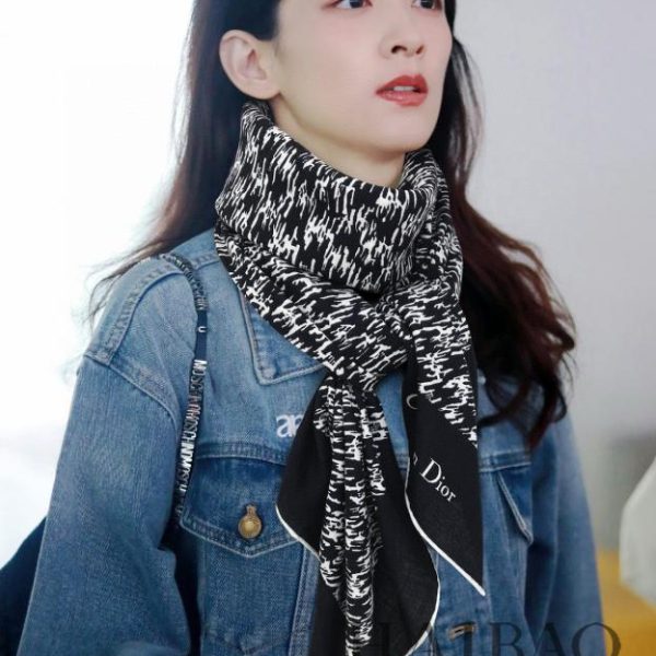 designer,replica,clothing,fake,1:1,lv,luxury,high quality Dior double-sided tonal cashmere square scarf
