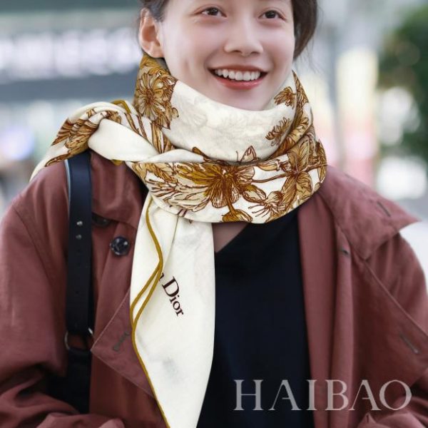 designer,replica,clothing,fake,1:1,lv,luxury,high quality Dior double-sided tonal cashmere square scarf