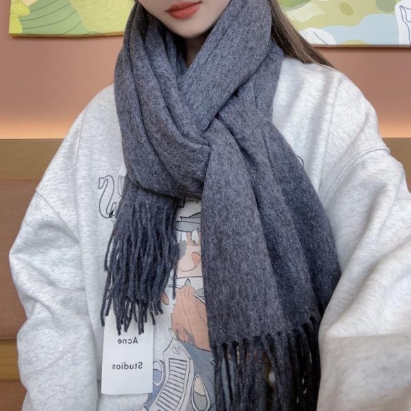 designer,replica,clothing,fake,1:1,lv,luxury,high quality Acne solid color lambswool scarf
