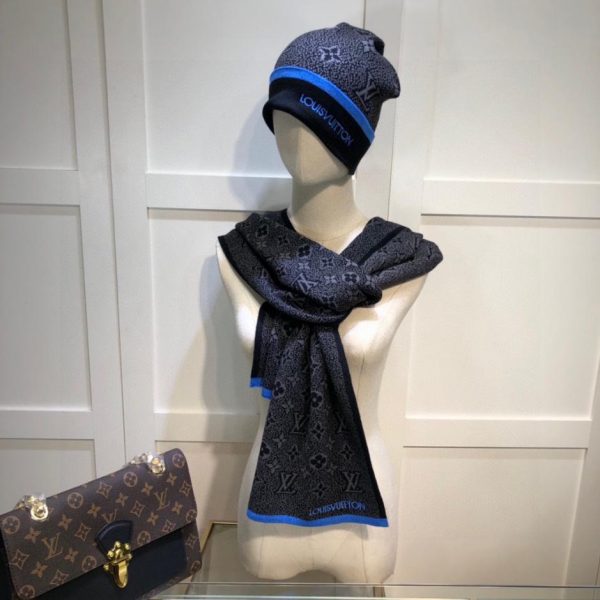 designer,replica,clothing,fake,1:1,lv,luxury,high quality Louis Vuitton suit series hat + scarf
