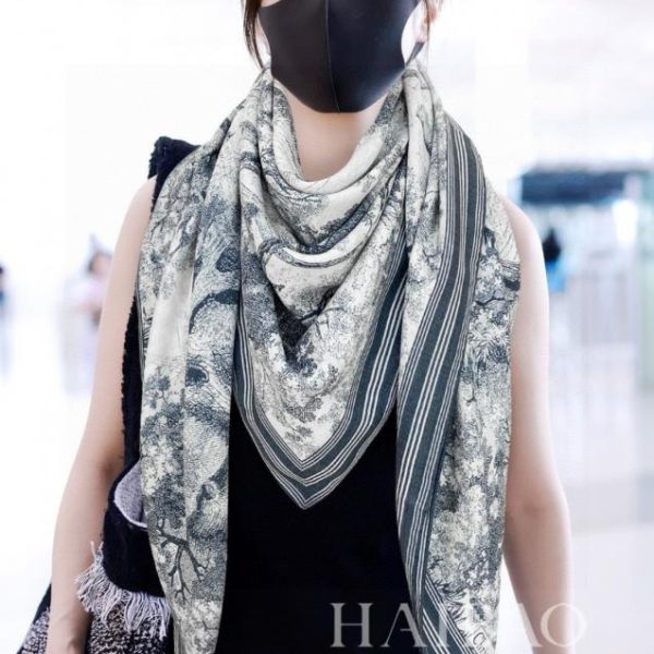 designer,replica,clothing,fake,1:1,lv,luxury,high quality Dior double-sided tone-on-color printed cashmere square scarf