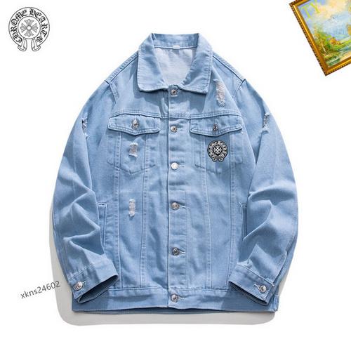 designer,replica,clothing,fake,1:1,lv,luxury,high quality Chrome Hearts Denim Jacket M-3XL(3EC3)