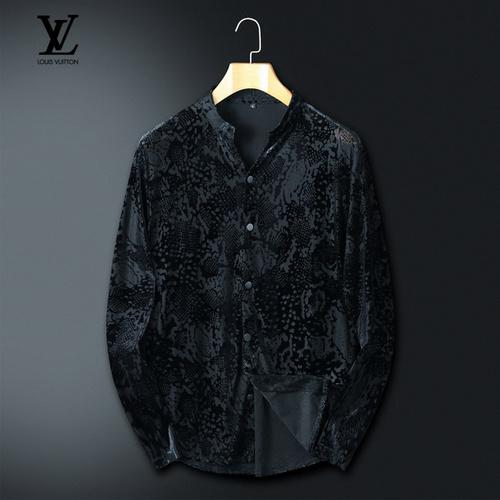 designer,replica,clothing,fake,1:1,lv,luxury,high quality LV long-sleeved shirt L-3XL(F88B)