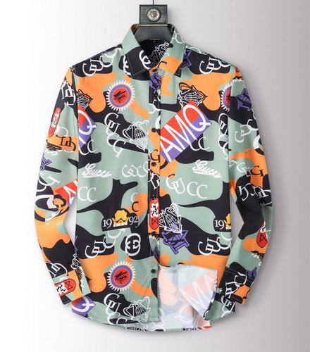 designer,replica,clothing,fake,1:1,lv,luxury,high quality Gucci printed long-sleeved shirt M-3XL(8766)