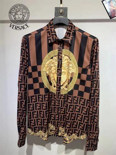 designer,replica,clothing,fake,1:1,lv,luxury,high quality Versace long-sleeved shirt S-XXL(84FA)