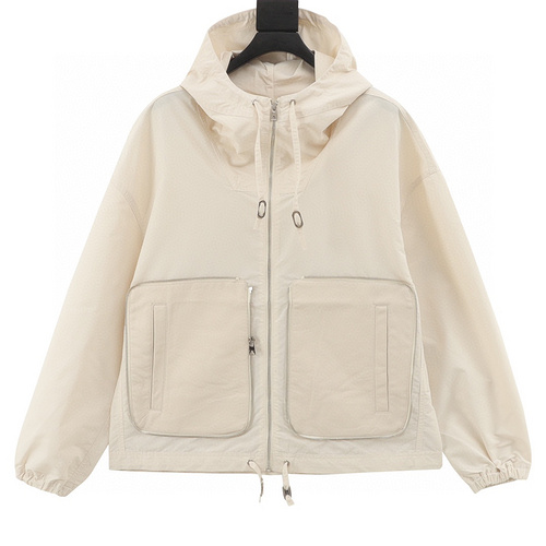 designer,replica,clothing,fake,1:1,lv,luxury,high quality BV Hooded Jacket with Stowable Pockets (B66D)