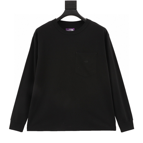 designer,replica,clothing,fake,1:1,lv,luxury,high quality THE NORTH FACE Purple label embroidered long-sleeved T-shirt (05E9)