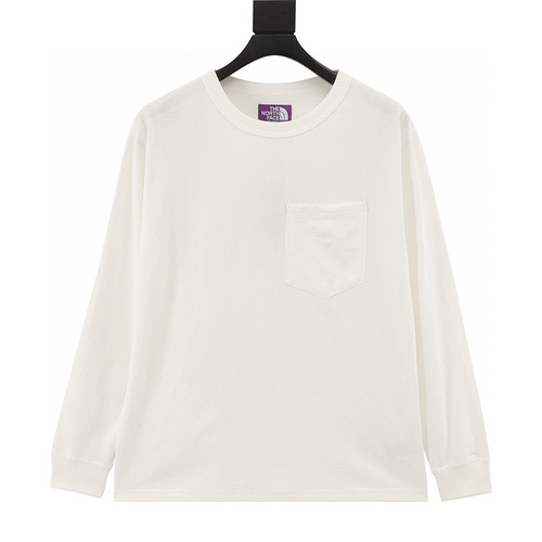 designer,replica,clothing,fake,1:1,lv,luxury,high quality THE NORTH FACE Purple label embroidered long-sleeved T-shirt(2736)