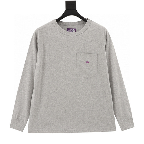 designer,replica,clothing,fake,1:1,lv,luxury,high quality THE NORTH FACE Purple label embroidered long-sleeved T-shirt(4175)