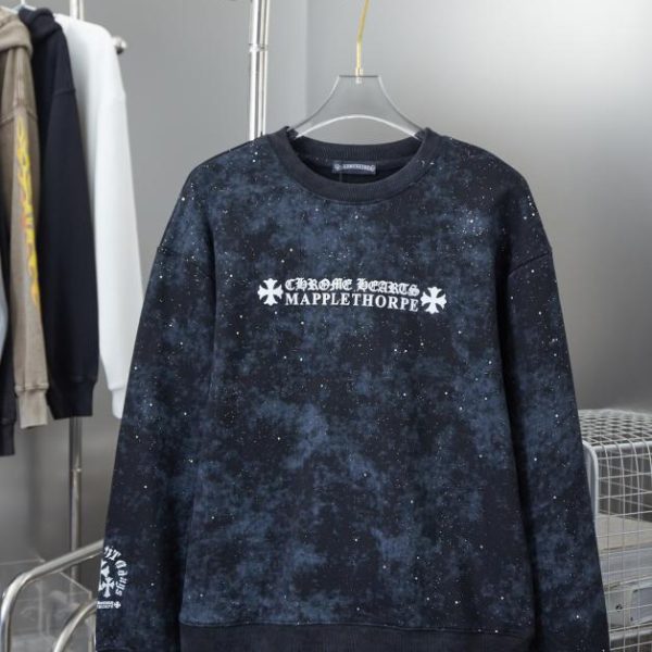 designer,replica,clothing,fake,1:1,lv,luxury,high quality Chrome Hearte Cross Crew Neck Sweatshirt