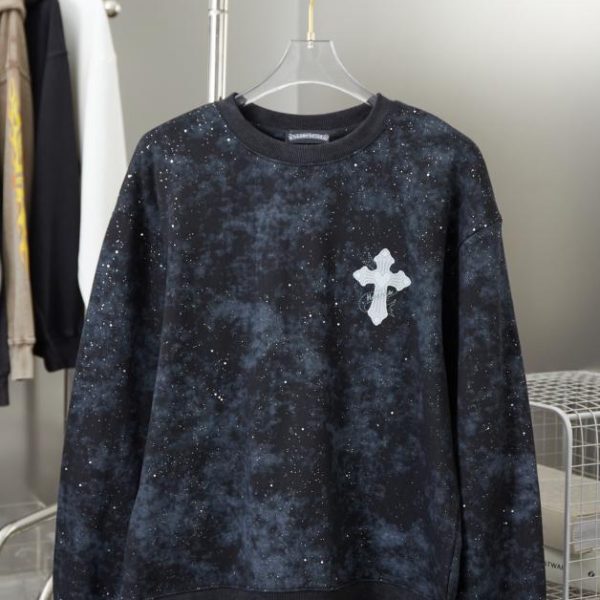 designer,replica,clothing,fake,1:1,lv,luxury,high quality Chrome Hearte Cross Crew Neck Sweatshirt