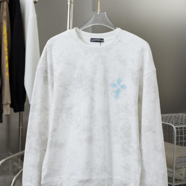designer,replica,clothing,fake,1:1,lv,luxury,high quality Chrome Hearte Cross Crew Neck Sweatshirt