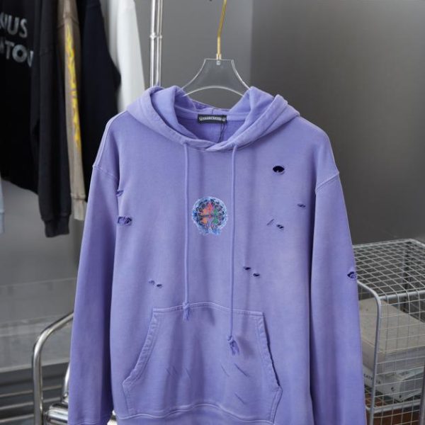 designer,replica,clothing,fake,1:1,lv,luxury,high quality Chrome Hearte Cross Hooded Sweatshirt