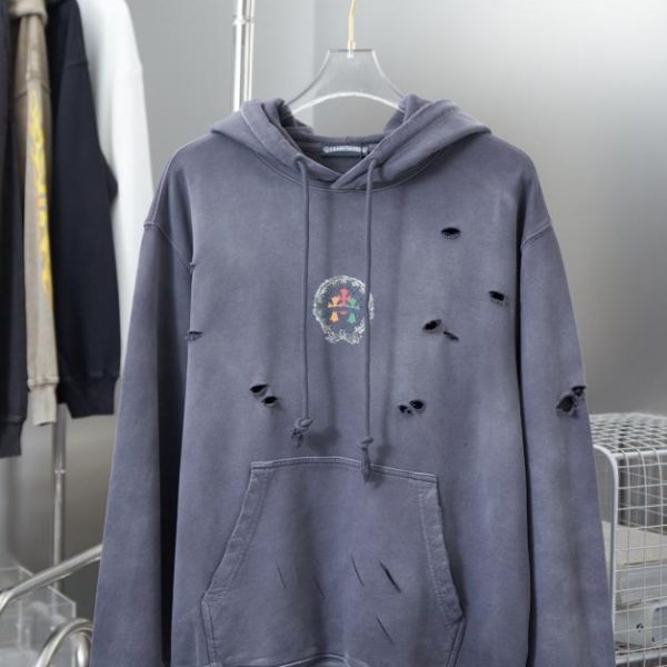 designer,replica,clothing,fake,1:1,lv,luxury,high quality Chrome Hearte Cross Hooded Sweatshirt