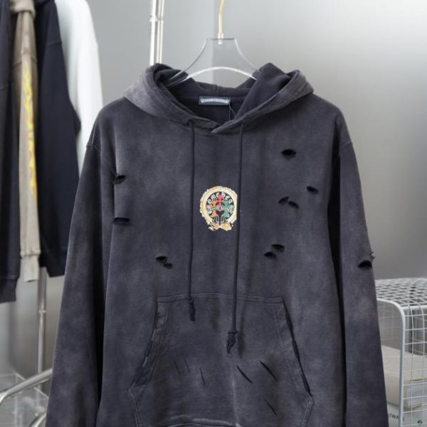 designer,replica,clothing,fake,1:1,lv,luxury,high quality Chrome Hearte Cross Hooded Sweatshirt