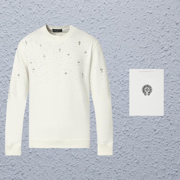 designer,replica,clothing,fake,1:1,lv,luxury,high quality Chrome Hearte starry round neck sweatshirt