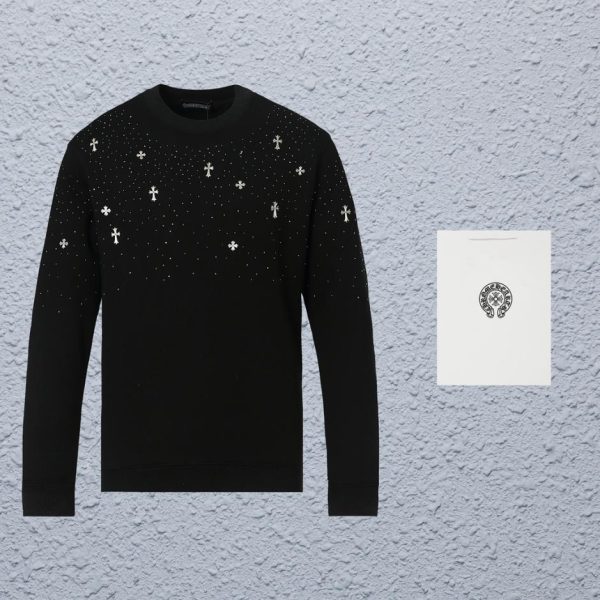 designer,replica,clothing,fake,1:1,lv,luxury,high quality Chrome Hearte starry round neck sweatshirt
