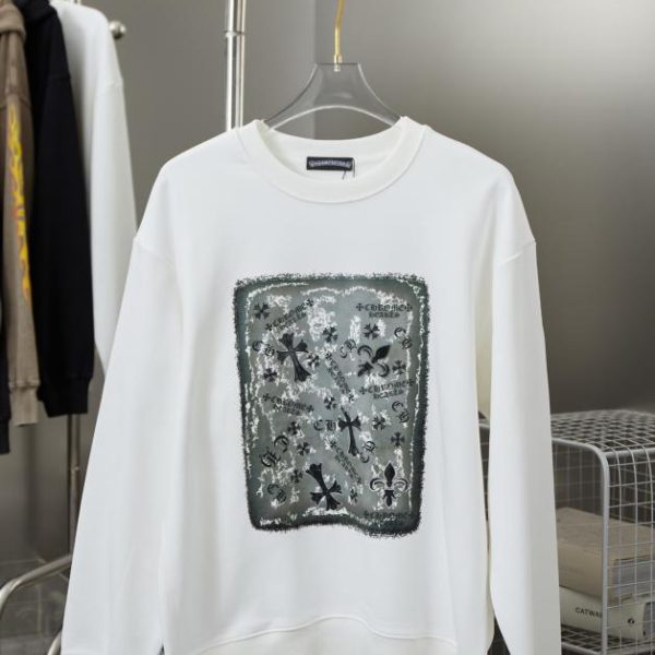 designer,replica,clothing,fake,1:1,lv,luxury,high quality Chrome Hearte crew neck sweatshirt