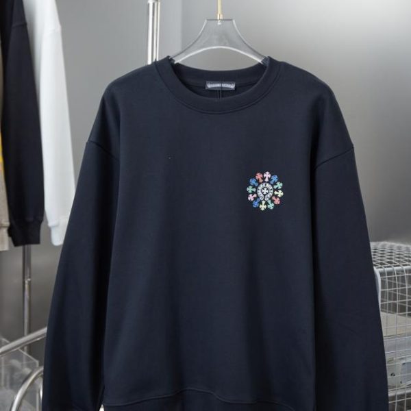 designer,replica,clothing,fake,1:1,lv,luxury,high quality Chrome Hearte Cross Crew Neck Sweatshirt