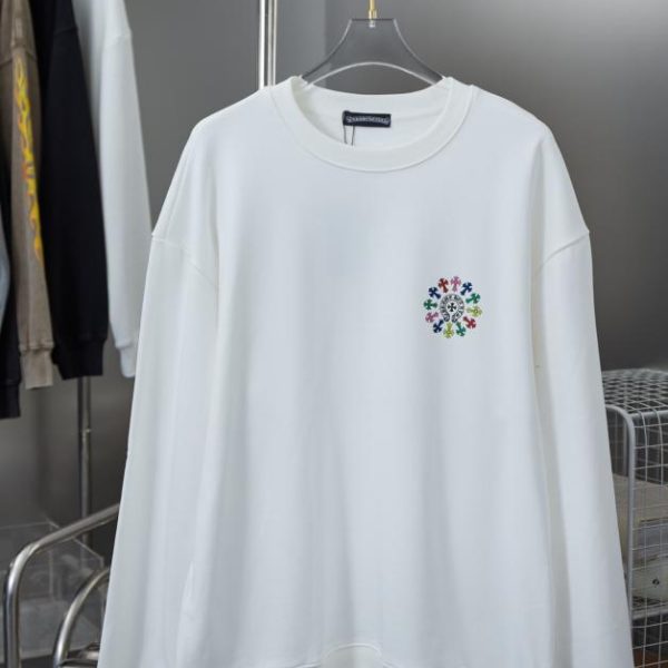 designer,replica,clothing,fake,1:1,lv,luxury,high quality Chrome Hearte Cross Crew Neck Sweatshirt