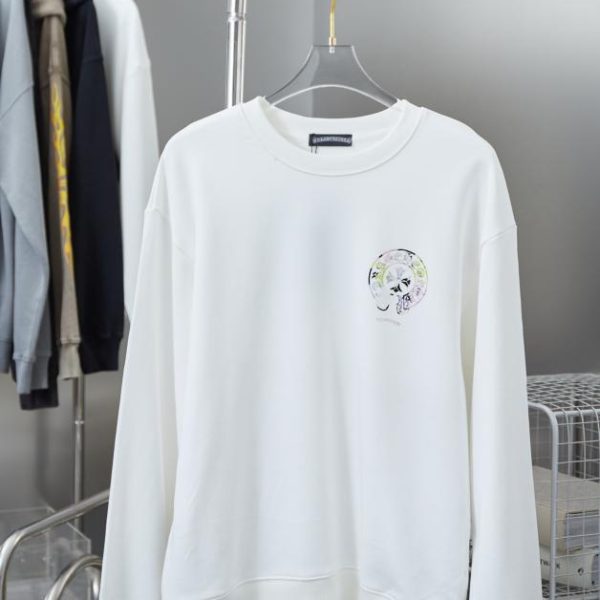 designer,replica,clothing,fake,1:1,lv,luxury,high quality Chrome Hearte rainbow gradient crew neck sweatshirt