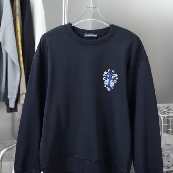 designer,replica,clothing,fake,1:1,lv,luxury,high quality Chrome Hearte Cross Crew Neck Sweatshirt