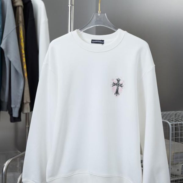designer,replica,clothing,fake,1:1,lv,luxury,high quality Chrome Hearte Cross Crew Neck Sweatshirt