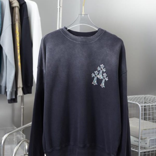 designer,replica,clothing,fake,1:1,lv,luxury,high quality Chrome Hearte Cross Crew Neck Sweatshirt