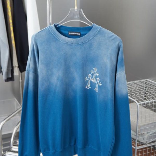 designer,replica,clothing,fake,1:1,lv,luxury,high quality Chrome Hearte Cross Crew Neck Sweatshirt