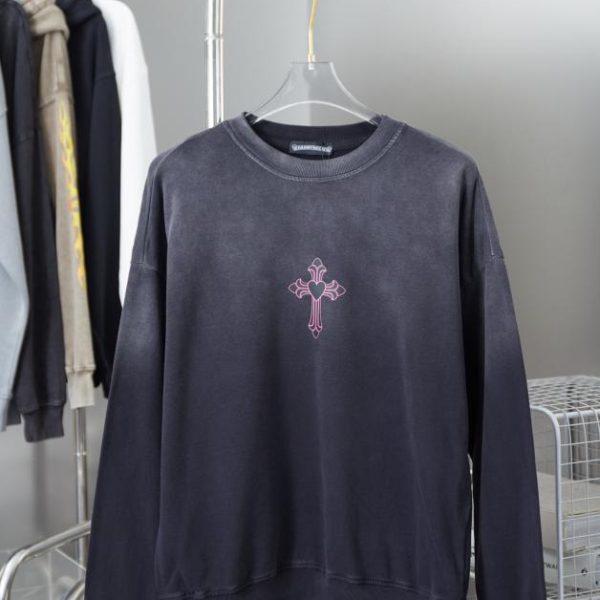 designer,replica,clothing,fake,1:1,lv,luxury,high quality Chrome Hearte Cross Crew Neck Sweatshirt