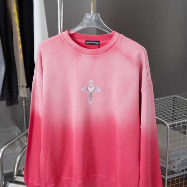 designer,replica,clothing,fake,1:1,lv,luxury,high quality Chrome Hearte Cross Crew Neck Sweatshirt