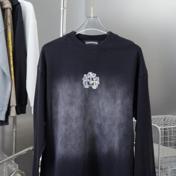 designer,replica,clothing,fake,1:1,lv,luxury,high quality Chrome Hearte Cross Crew Neck Sweatshirt